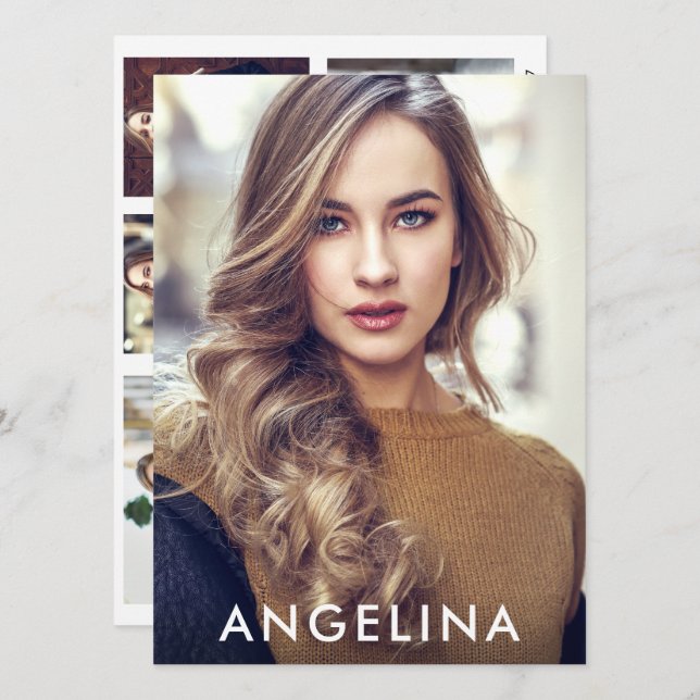 Model Actor Foto Pro Comp Card - 5 Foto Back W (Vorne/Hinten)