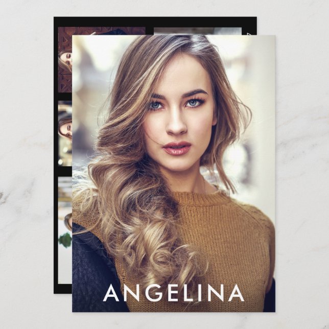 Model Actor Foto Pro Comp Card - 5 Foto Zurück B (Vorne/Hinten)