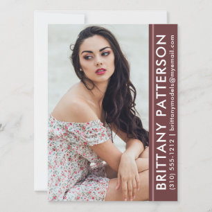 Model Actor Foto Pro Comp Card Rust Strip Einladung