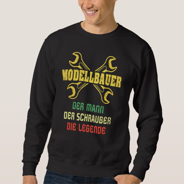 Model Builder-Redewendungen Modellmodell für männl Sweatshirt (Vorderseite)