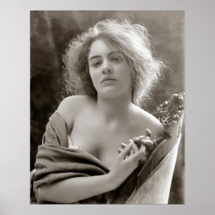 Model der Künstler, 1900. Vintages Foto Poster
