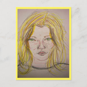 Model Girl Postkarte