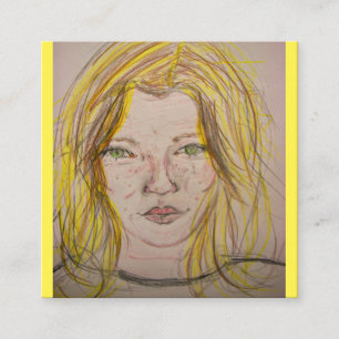 Model Girl Quadratische Visitenkarte