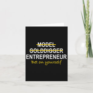 Model Golddigger Entrepreneur Motivierend Karte