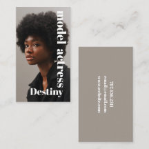 Model Headshot Fotograf Business Card