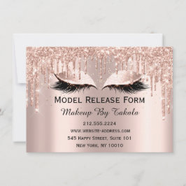 Model Release Form Makeup Artist Rose Einladung