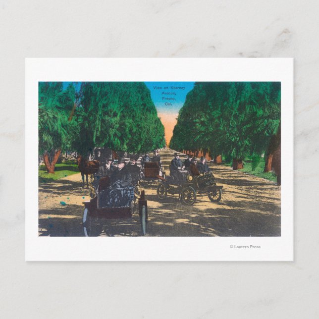 Model-T-Fords auf der Kearney AvenueFresno, CA Postkarte (Vorderseite)