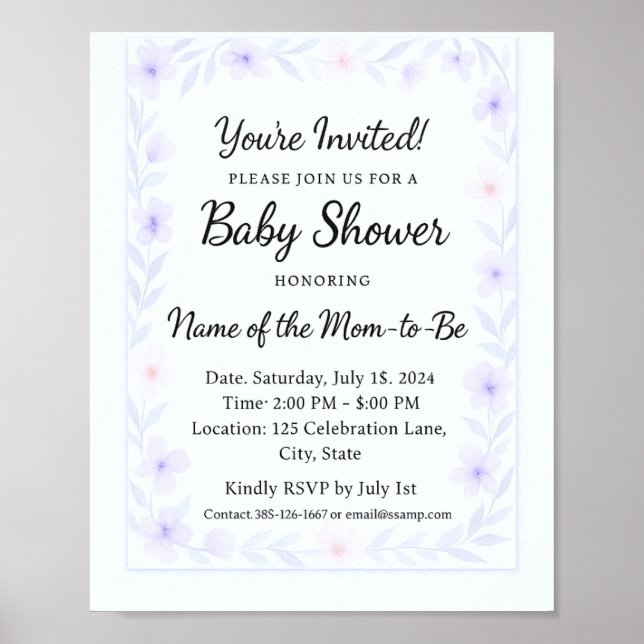 Modèle de lot de jeux de baby dude fleurs sau poster (Vorne)