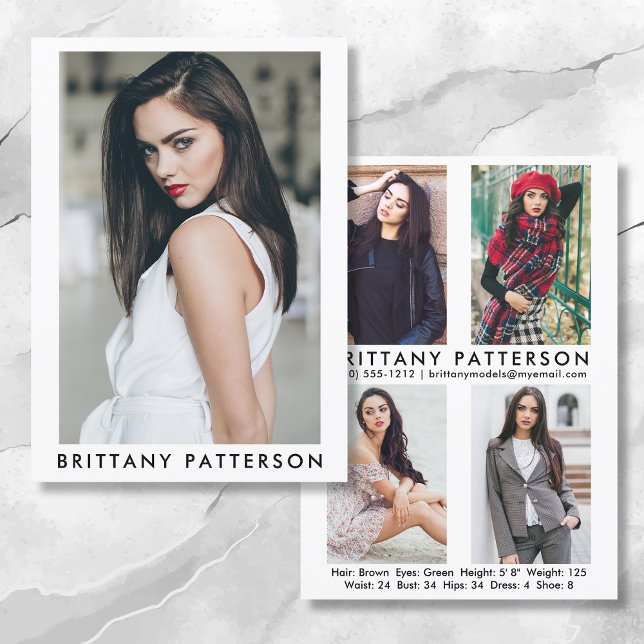 Modell 12x18 Comp-Karte 4 Foto Rückseite Einladung (Available in high quality print or digital download for quick messaging, email or self printing.)