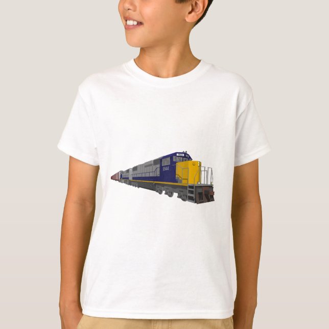 Modell 3D: Güterzug: Eisenbahn: T-Shirt (Vorderseite)