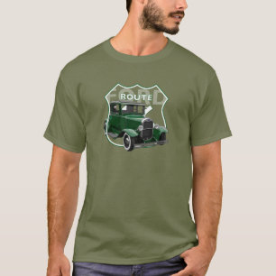 Modell A 1930 Green Classic Hotrod Route66 T - Shi T-Shirt
