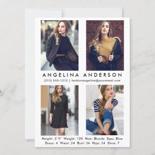 Modell Actor 4 Foto Comp Card