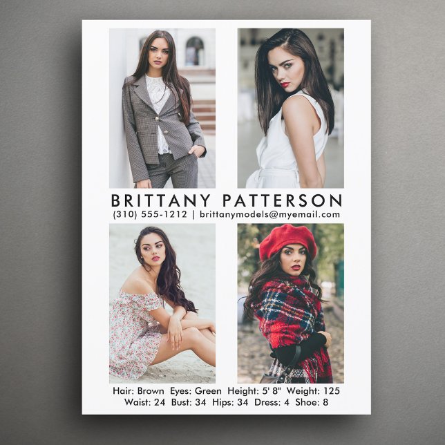 Modell Actor 4 Foto Pro Comp Karte weiß (Available in high quality print or digital download for quick messaging, email or self printing.)
