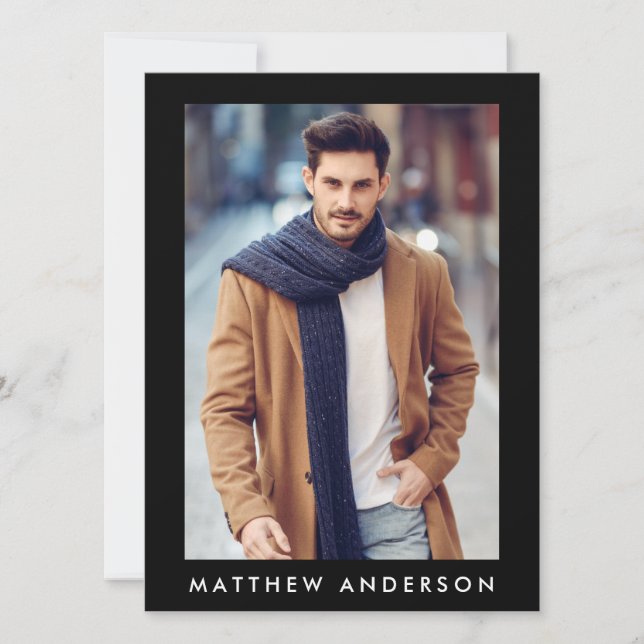 Modell Actor Comp Card Schwarz - 4 Foto Rückseite (Vorderseite)