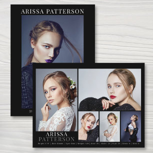 Modell Actor Comp Karte 6 Foto beidseitig