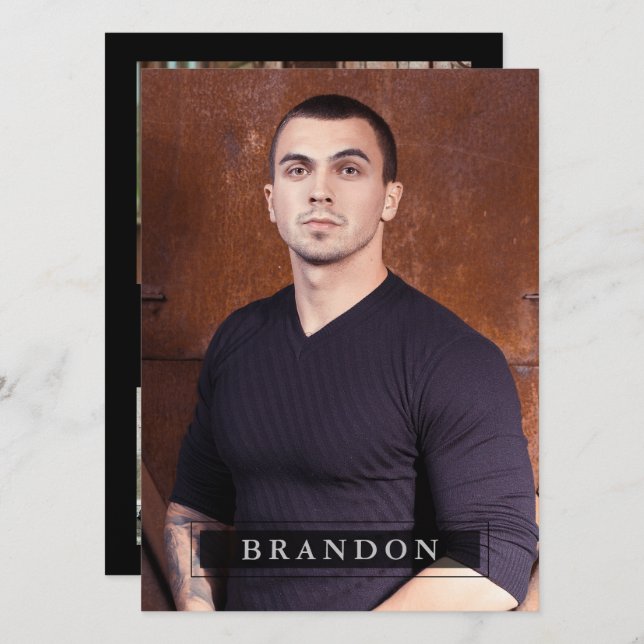 Modell Actor Comp Zed Card 5 Foto 5.12x18.5 Pro Einladung (Vorne/Hinten)