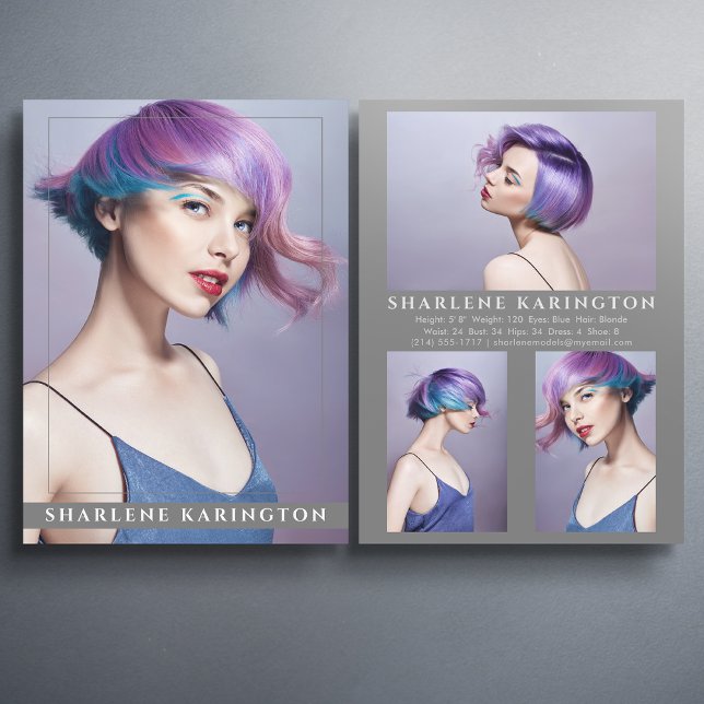 Modell Actor Pro Comp Karte 4 Foto 2 Grau (Available in high quality print or digital download for quick messaging, email or self printing.)