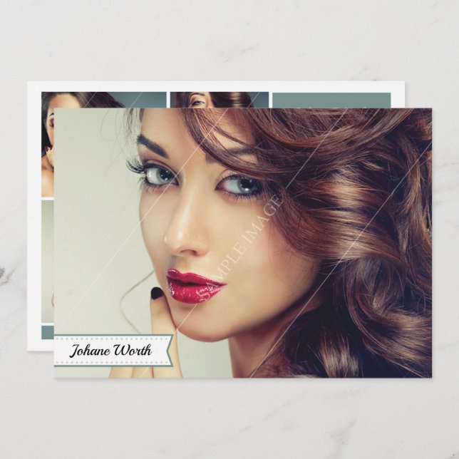 Modell-Akteur-Comp-Karte Einladung (Vorne/Hinten)