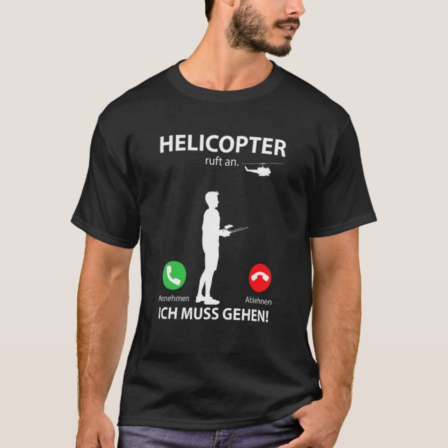 Modell Aviator Sport Helicopter Call Hubschrauber  T-Shirt (Vorderseite)