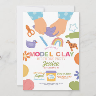 Modell Clay Making Kunsthandwerk Kunstfreude am Ge Einladung