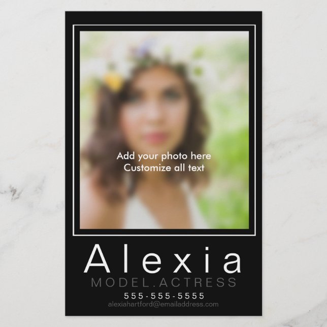 Modell-Comp-Card-Zed-Template-Marketing Flyer (Vorne)