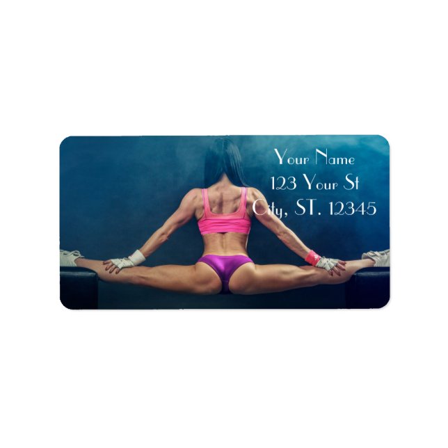 Modell der Fitness Split Thunder_Cove Adressaufkleber (Vorne)