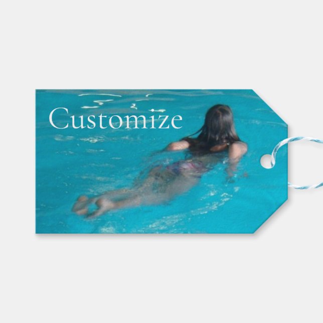 Modell der Frau Thunder_Cove Geschenkanhänger (Vorderseite (Horizontal))