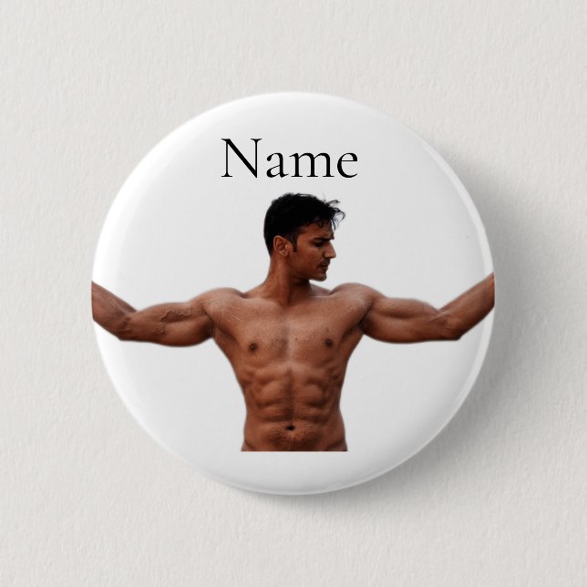 Modell der männlichen Fitness Thunder_Cove Button (Vorderseite)