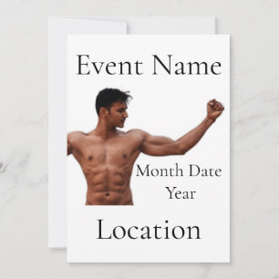 Modell der männlichen Fitness Thunder_Cove Einladung