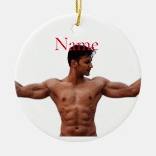 Modell der männlichen Fitness Thunder_Cove Keramik Ornament