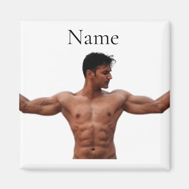 Modell der männlichen Fitness Thunder_Cove Magnet (Vorne)