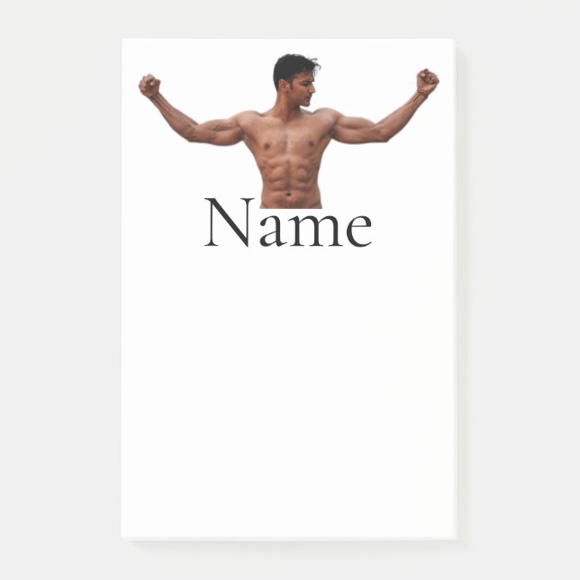 Modell der männlichen Fitness Thunder_Cove Post-it Klebezettel (Vorderseite)