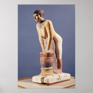 Modell einer Frau, die Bier, altes Königreich Poster