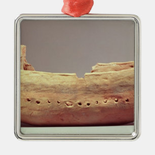 Modell eines Bootes mit einem Hoch kacken Ornament Aus Metall