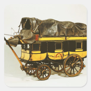 Modell eines Omnibus mit vierzig Sitzen Quadratischer Aufkleber