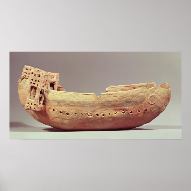 Modell eines Schiffes mit hohem kack Poster (Vorne)