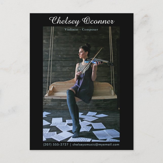 Modell-Entertainer-Comp-Karte Promo-Postkarte Postkarte (Vorderseite)