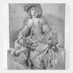 Modell für das Denkmal für Alexandre Dumas Pere Quadratischer Aufkleber