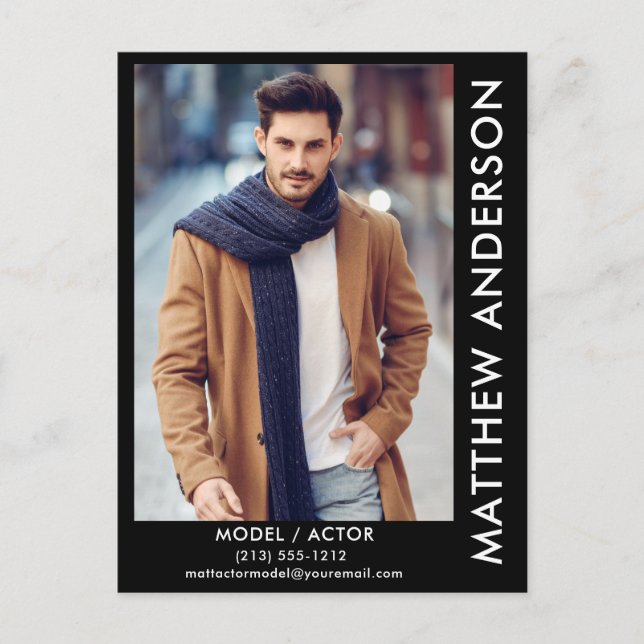 Modell-Hauptplatine-Postkarte schwarz - Seitlicher Postkarte (Vorderseite)