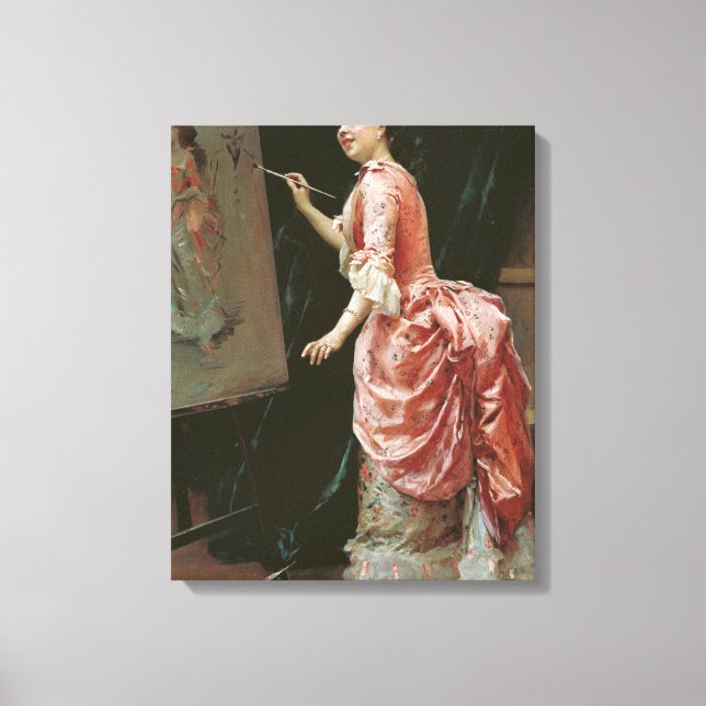 Modell Making Mischief (von Raimundo de Madrazo) Leinwanddruck (Vorderseite)