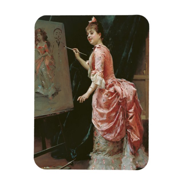 Modell Making Mischief (von Raimundo de Madrazo) Magnet (Vertikal)