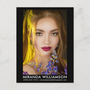 Modell Schauspieler 1 Foto Comp Card Schwarze Post Postkarte