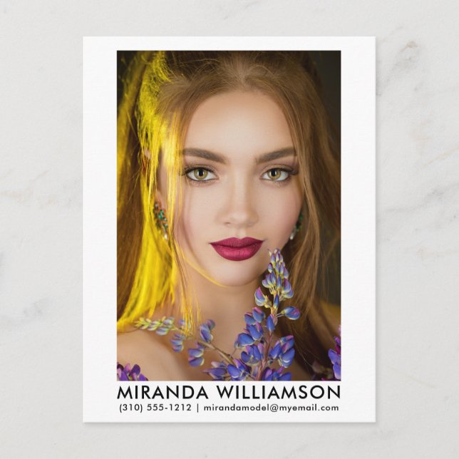 Modell Schauspieler 1 Foto Comp Card Weiße Postkar Postkarte (Vorderseite)