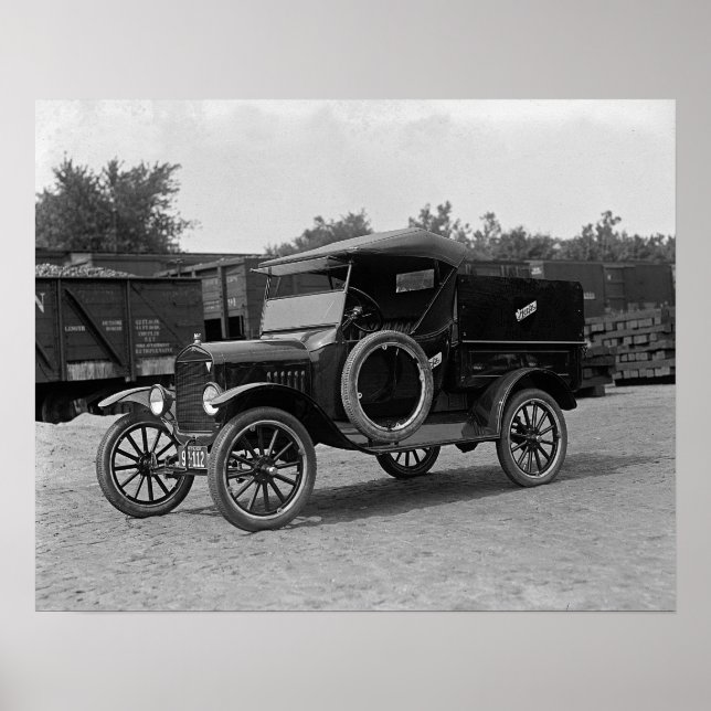 Modell T Lieferwagen Truck, 1925. Vintages Foto Poster (Vorne)