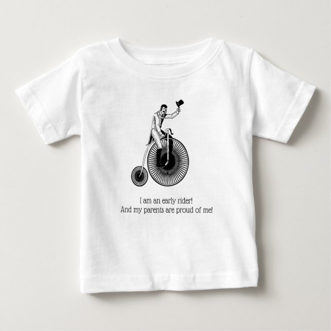 Modell T Penny Farthing Classic - Proud Parents Baby T-shirt (Vorderseite)