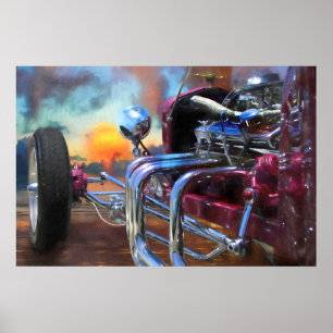 Modell T Roadster BEACH SUNSET DREAMS Poster