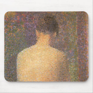 Modell von hinten von Georges Seurat, Vintage-Kuns Mousepad