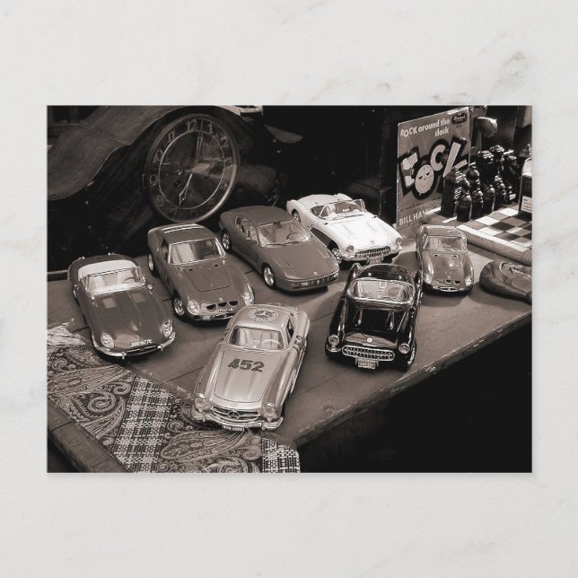 Modellautos Postkarte (Vorderseite)