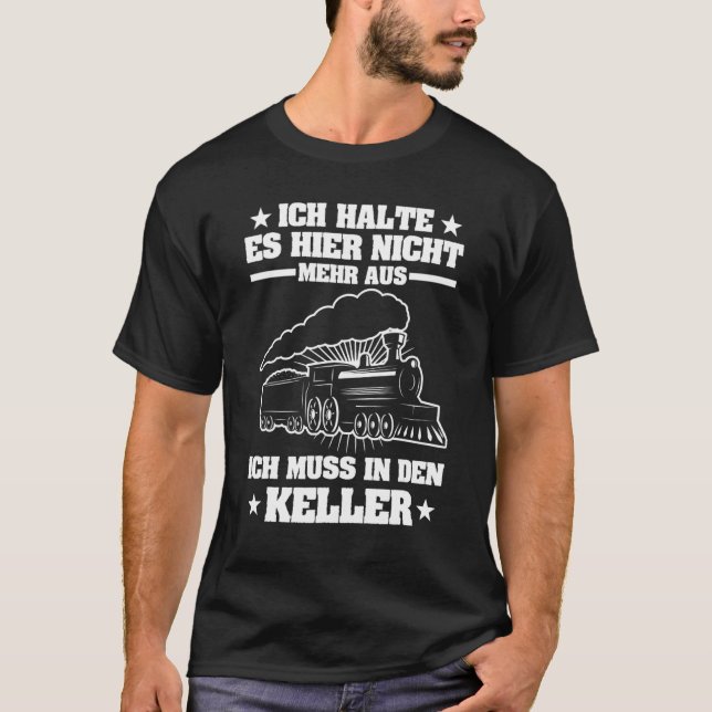 Modellbahn Gebäude Modellbahn T-Shirt (Vorderseite)