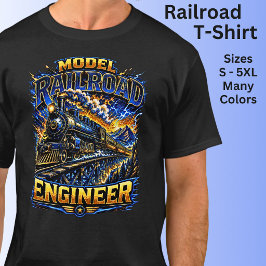 Modellbahn-Ingenieur-Dampflokomotive T-Shirt